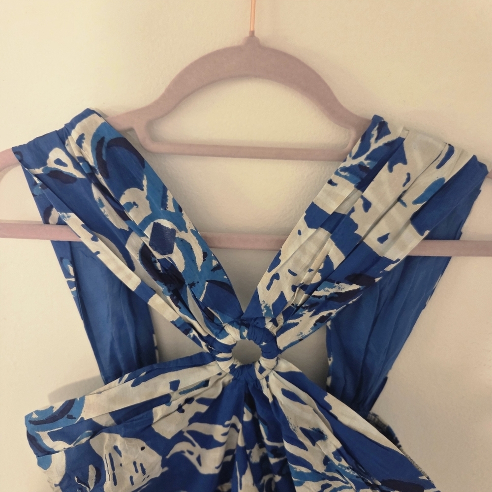 Cleobella Brylee Floral Mini Dress- In Royal Blue & White- Very Flattering!! - Picture 6 of 16